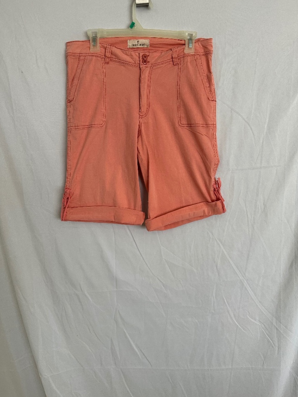 Paradise Shores peach color mid rise shorts size 12